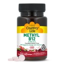 Country Life Methyl B12, soutient Energy & Stamina, 5000mcg, 60 Lozenges, certifié sans gluten, certifié végétalien, certifié non-OGM vérifié