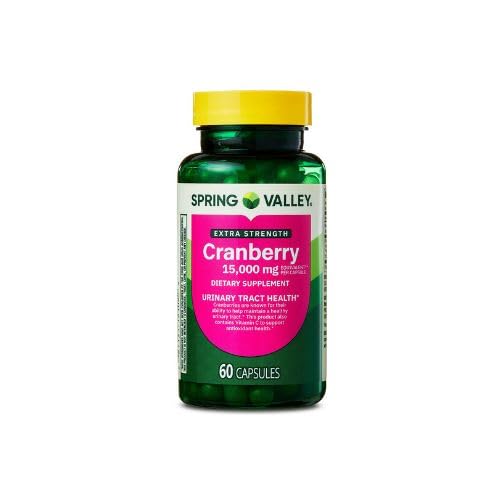 Générique Spring Valley Ultra Triple Strength Cranberry Dietary Supplement, 15 000 mg, 60 Count+ Sticker DRI Store.