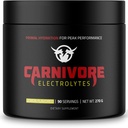 Premium Hydration Pulver für Carnivore Diät - Balanced Electrolyte Support, Zero Carb, Keto Friendly - Optimale Energie und Erholung - 90 Servierungen (Natural Lemon)