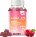 Lactation und Postpartum Support Gummis - mit Blessed Thistle, Fennel Seed, Milk Thistle, Moringa, Sunflower Lecithin, Vitamin D3 & B12 - Erhöhung der Milchversorgung Milchproduktion
