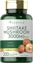 Carlyle Shiitake Pilzextrakt | 3000mg | 200 Kapseln | Non-GMO, Glutenfrei