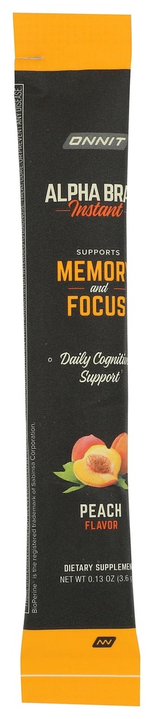 Onnit Labs Alpha Cerveau Pêche instantanée, 0.13 Oz