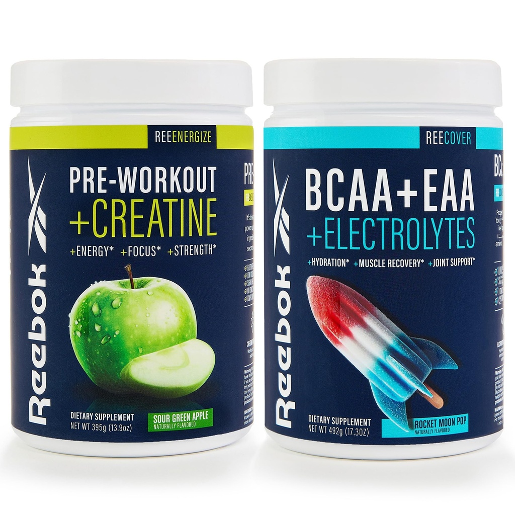 Reebok REEenergize & REEover Bundle (pré-entraînement) + BCAA Performance Pack (en anglais seulement)