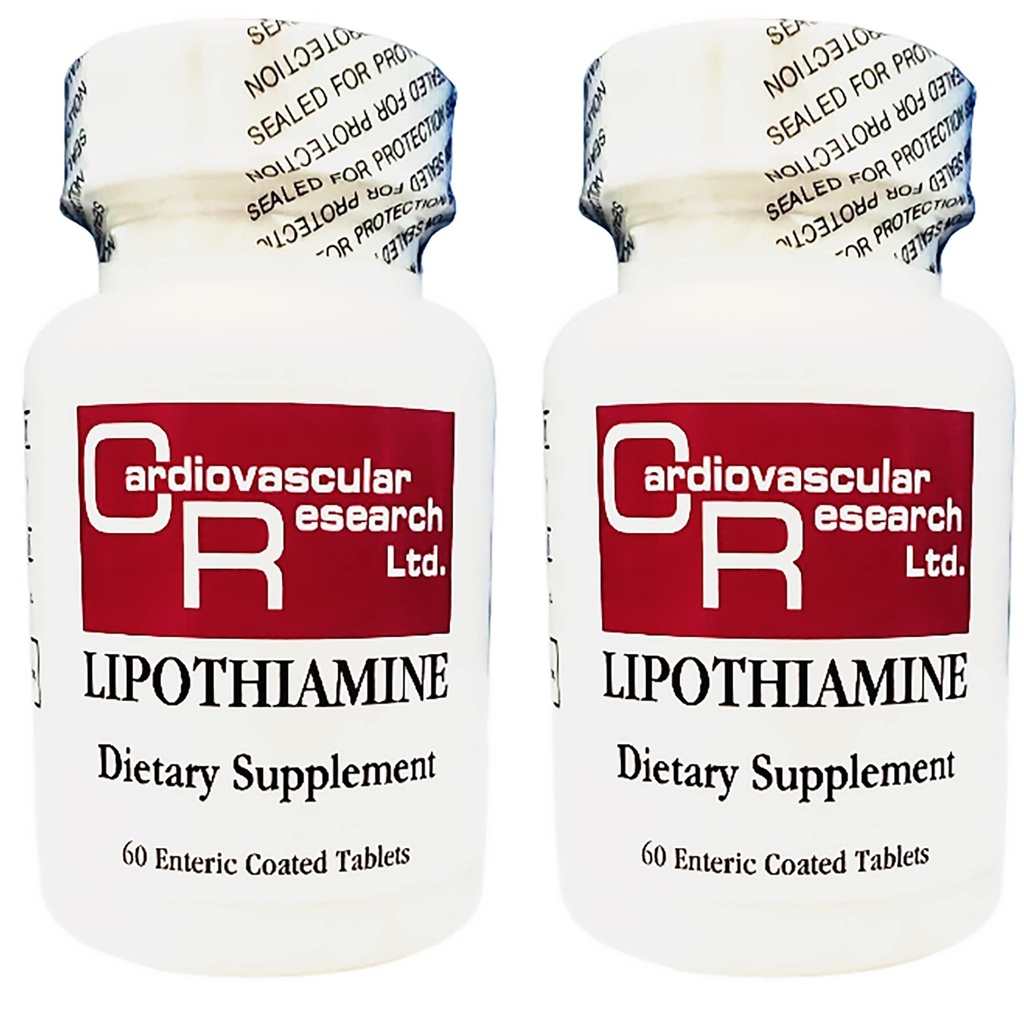Herz-Kreislauf-Forschung Lipothiamin B Supplement 120 Tabletten - Vitamin B1 Jetzt mit Alpha Lipsäure - 2 X 60 Zähler