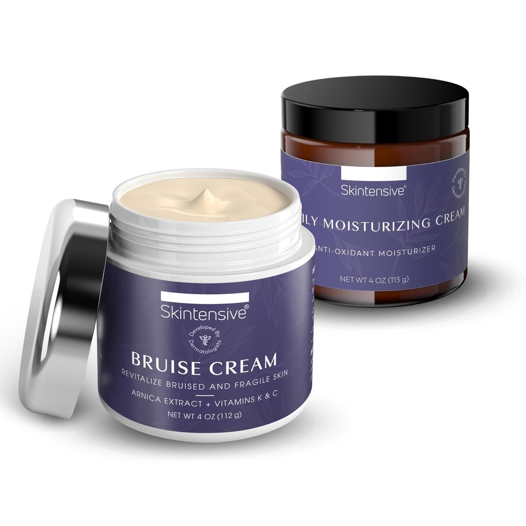 SKINTENSIVE Hydrating Cream Bundle – Feuchtigkeitspflege für trockene, delicate Haut – Täglicher Gebrauch für Gesicht, Hände & Körper – (4oz Jeder)