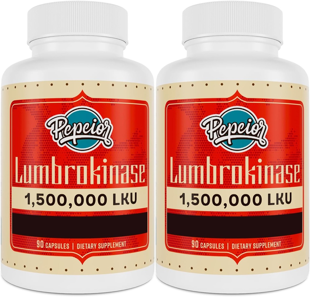 Lumbrokinase 200mg (Max Activity 1,500,000 LKU) - Lumbrokinase Enzymes Supplement, Effektive Than Nattokinase - 90 Kapseln (2 Flaschen)