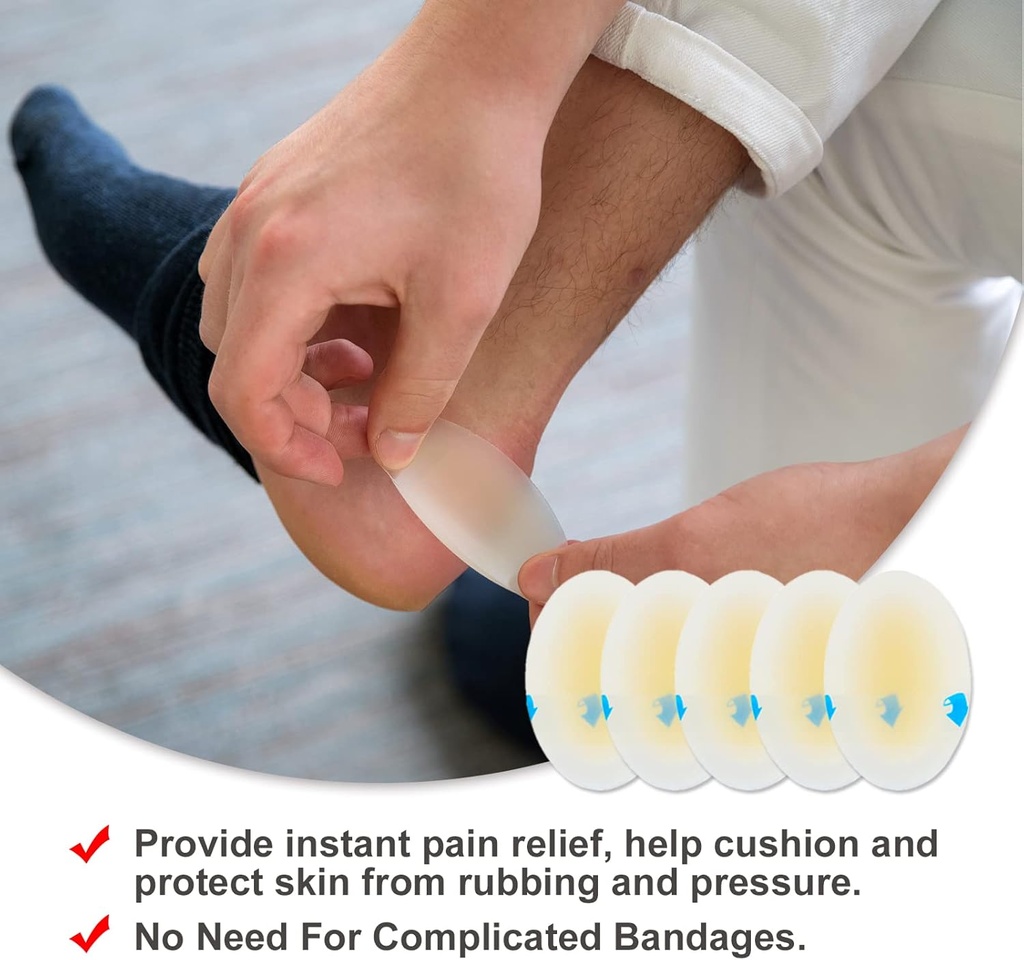 Blister Coussins (15PCS) Gel hydrocolloïde Seal Bandages pour les doigts, les orteils, les talons - Plaquettes de prévention de Blister imperméable, adhésif ultra-mince