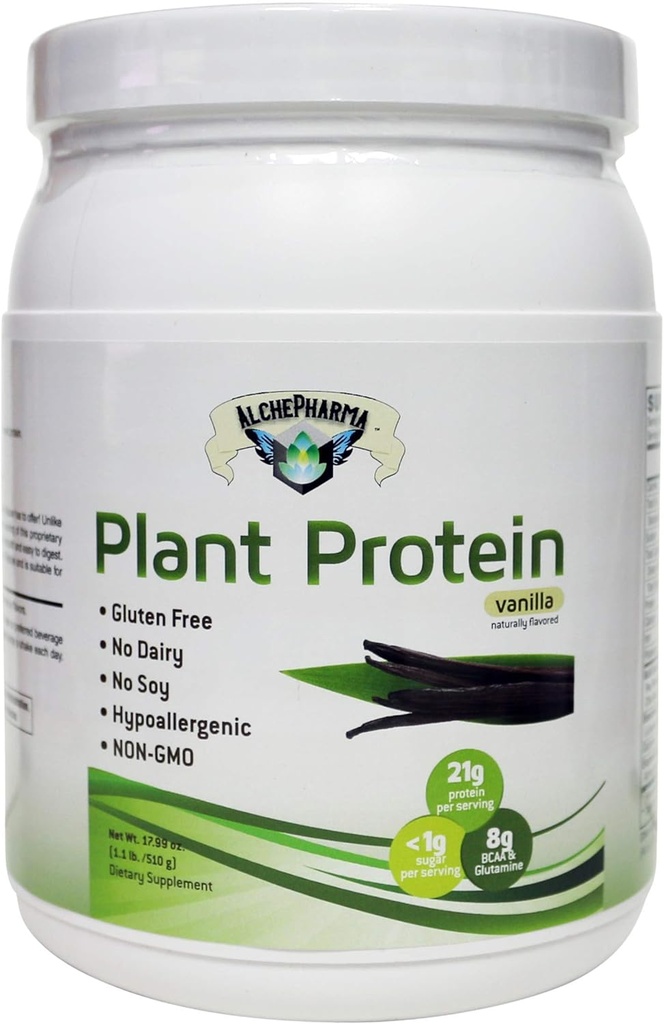 Pflanzenprotein (Premium Blend) - No Soy, Hypoallergenic, No Grit (Featuring Omega 3 Rich Sacha Inchi and Chia) - 1.1 lb (510G) - Schokolade