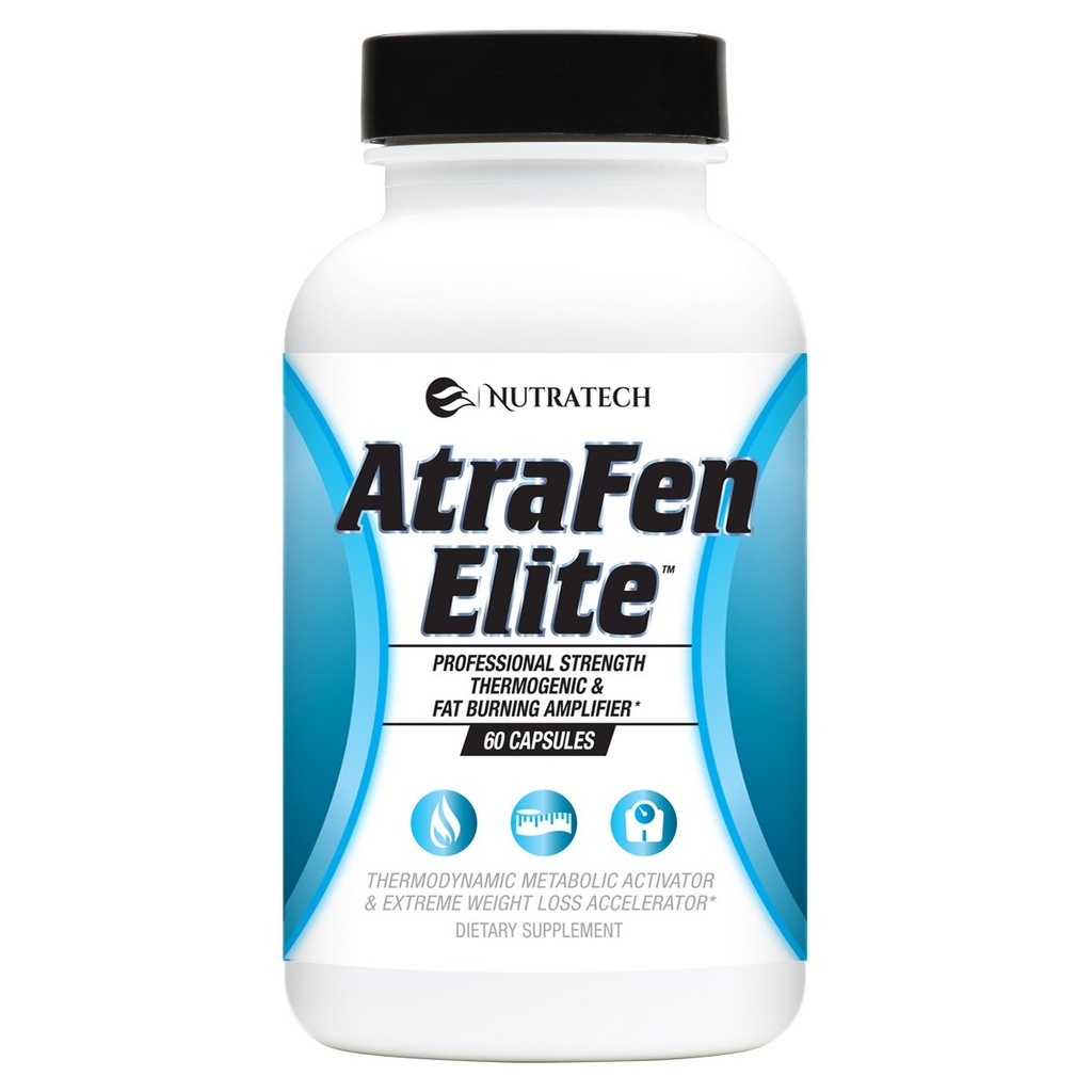 Atrafen Elite - Aide alimentaire de force professionnelle qui soutient la gestion du poids, favorise l'énergie et aide à réprimer les crampes alimentaires et l'appétit. Supplément alimentaire. 60 pilules.