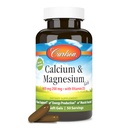Carlson - Cal-Mag Gels, 2:1 Calcium bis Magnesium Ratio, Knochenunterstützung, Energieproduktion, 100 Weichgele