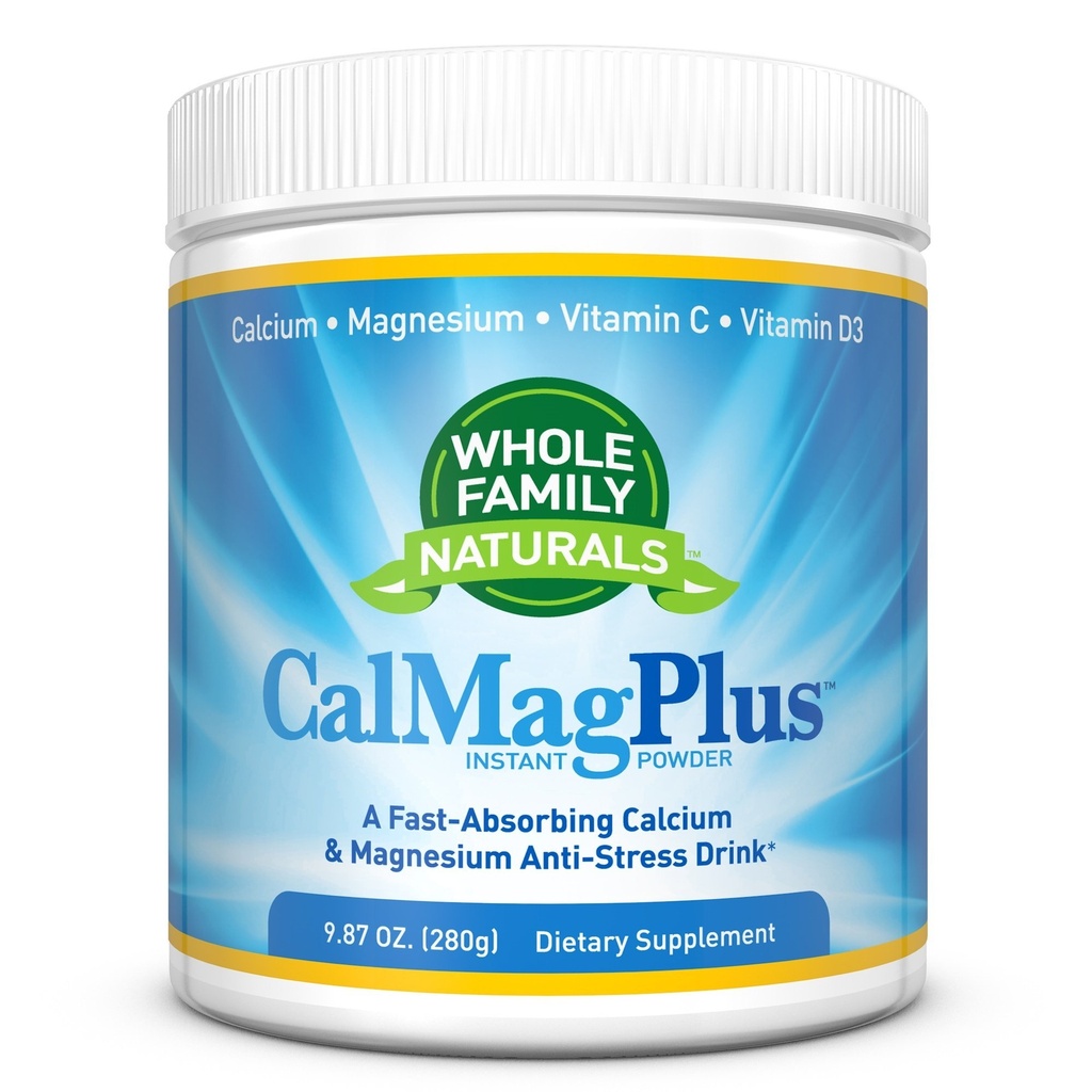 Supplément en poudre de magnésium de calcium - CalMag Plus avec vitamine C & D3 - Sans gluten, sans OGM - Boissons Cal Mag naturelles - Cal-Mag pour les muscles - Poudre de magnésium de sommeil - Supplément de calcium