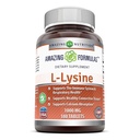 Erstaunliche Formeln L-Lysine 1000 Mg Aminosäure Ergänzung | Tabletten | Non-GM0 | Glutenfrei | Made in USA (1 Pack | 180 Count)