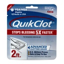 Abenteuer Medizinische Kits QuikClot Gauze - Flexible hämostatische medizinische Gauze für Notfall Überlebens- oder Katastrophenvorbereitungs-Kits &amp; Mehr - Stoppt Blutung Fast mit Kaolin - 3" x 24"