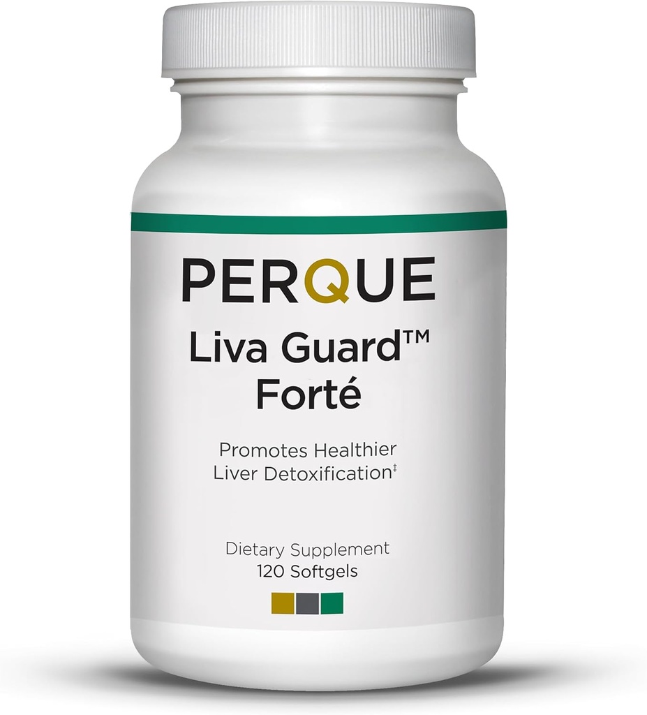 PERQUE Liva Guard Forte 120 Softgels – Herbal & Antioxidante Formel für Leberfunktion & Detox – Unterstützt Metabolic & Cellular Health – Non-GMO, Glutenfreie, vegetarische Formel – 120 Count