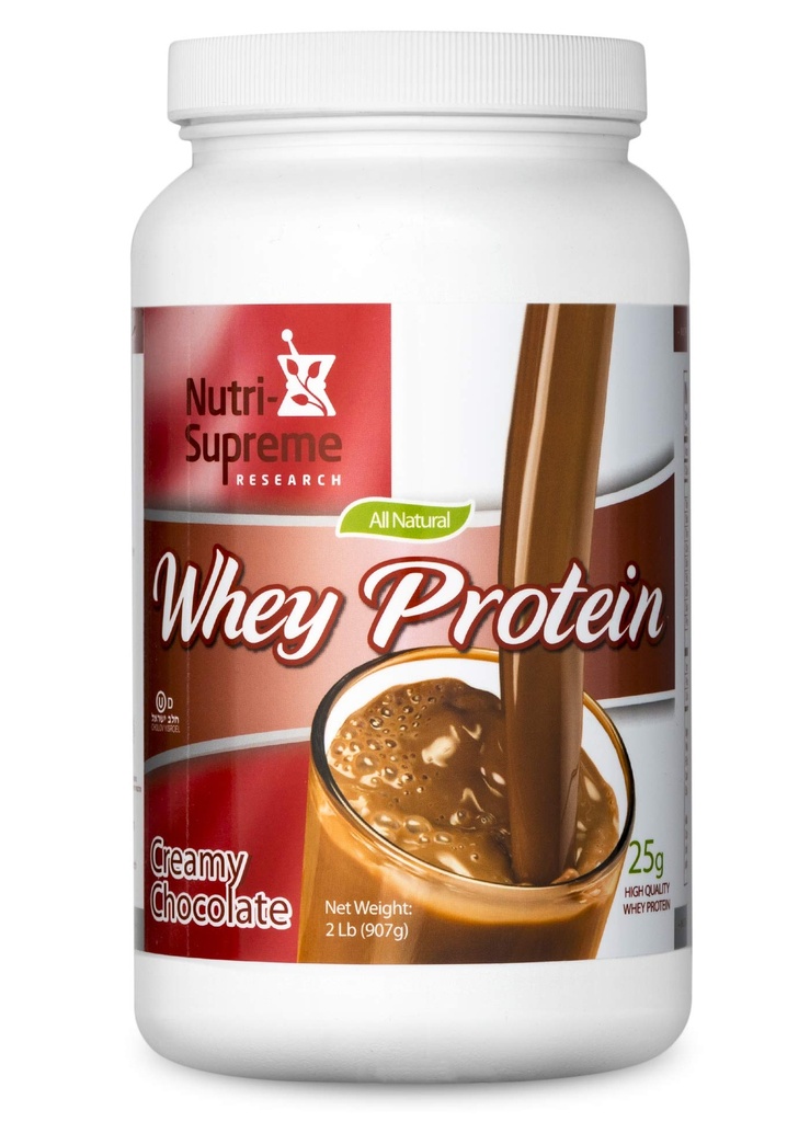Nutri-Supreme Research Whey Protein Powder Dairy Cholov Yisroel Creamy Chocolate -2Lbs.