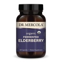 Dr. Mercola Organic Fermented Elderberry, 30 Servierungen (60 Kapseln), Nahrungsergänzungsmittel, Unterstützt Atmungsgesundheit, Non-GMO, zertifiziert USDA Organic