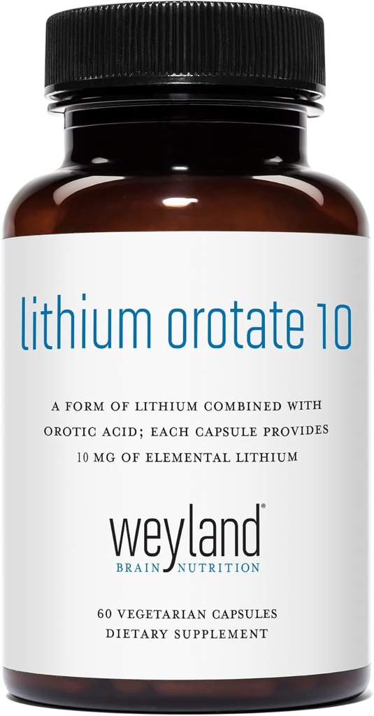 Lithium Orotate 10mg (1 Flasche), 60 vegetarische Kapseln