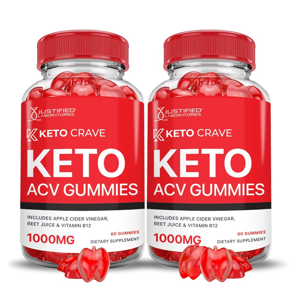 Justified Laboratories (2 Pack Keto Crave Keto ACV Vegan Non GMO 120 Gummis