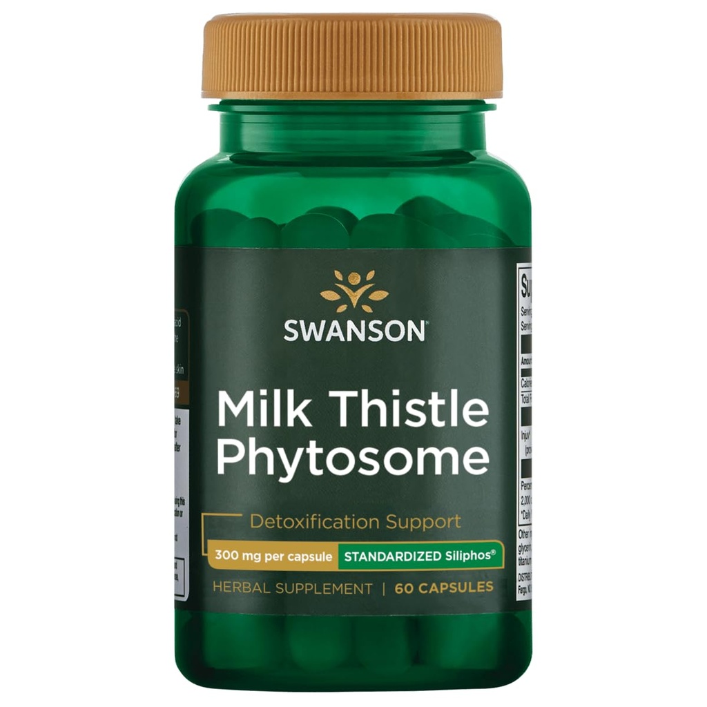 Swanson Siliphos Lait Thistle Phytosome 300 Milligrammes 60 Capsules