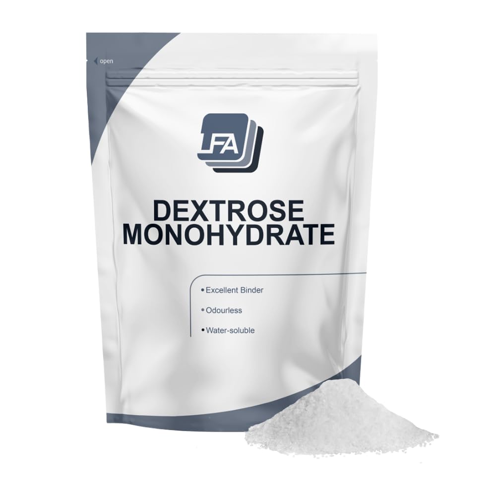 Dextrose Monohydratpulver - 1 kg (2.2 lb) - Lebensmittelklasse Süßungsmittel - Post Workout Supplement Ingredient - Tablet Press Machine Excipient Sugar