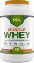 MFL Muscle Whey Protéine l 28g de protéine l 8g BCAAs l Keto Friendly l Faible Carbs l 2 lbs (Lava de chocolat)