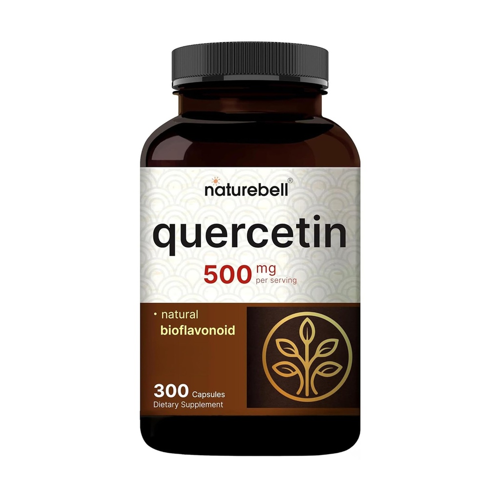 NatureBell Quercetin 500mg pro Servierung, 300 Kapseln | Ultra Strength Bioflavonoid Ergänzung für Immununterstützung | Third-Party getestet, Non-GMO, Gluten-Free