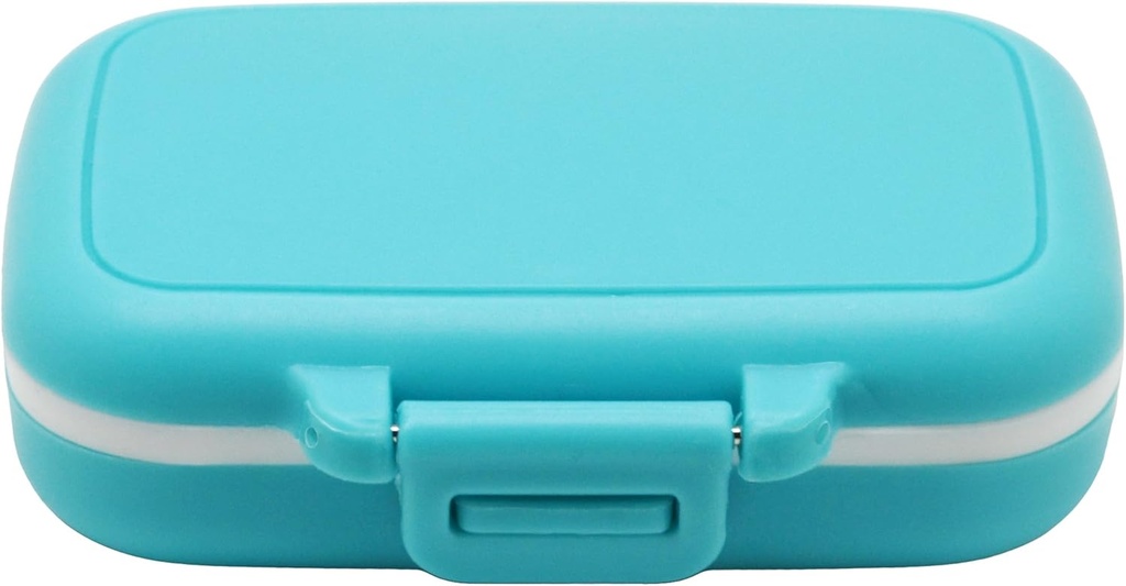 Kleine Pillen-Box-Ergänzung für Tasche oder Geldbeutel - 3 abnehmbare Bestandteile Reise-Medizin-Gehäuse - Tägliche Vitamin Organizer-Box (blau)