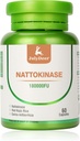 Nattokinase Ergänzungen 180, 000FU Ganze Flasche 60 Kapseln, 6, 000FU 2 Kapseln Tägliche Nahrungsergänzungsmittel Systemische Enzyme Vegetarisch Freundlich für Herz- und Kreislaufunterstützung