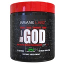 Insane Labz Ich bin God Pre Workout, High Stim Pre Workout Pulver mit Kreatin und DMAE Bitartrate von AMPiberry, Energy Focus Endurance Muscle Growth,25 Srvgs, Apple
