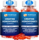 Creatine Monohydrate Gummie 5g für Männer & Frauen, 7100mg mit Liposomal Taurine, BCAA, Alpha GPC, B12, Creatine Monohydrate Chews für Muskelwachstum, Erdbeeren Flavor, 180Count