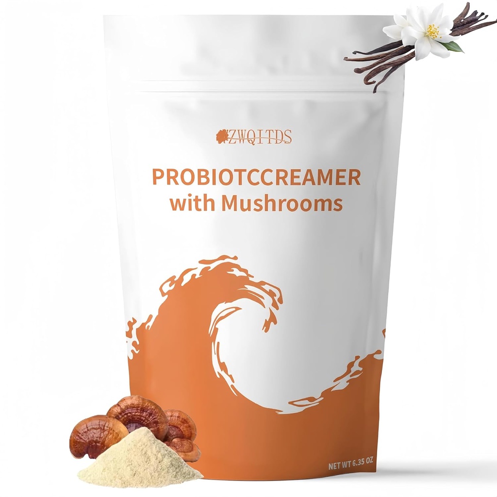 Crèmeur probiotique avec champignons et probiotiques - Un milliard d'UFC de probiotiques soutient un microbiome équilibré de l'intestin - Posologie unique : 1 c. à soupe (7 g) Disponible 30 fois