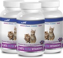 Antioxidans für Katzen - Ultra Vitamine für Katzen - Gesunde Mineralien und Vitamine Formel - Käse - Kalzium für Katzen - 3 Flaschen (270 Bäume)