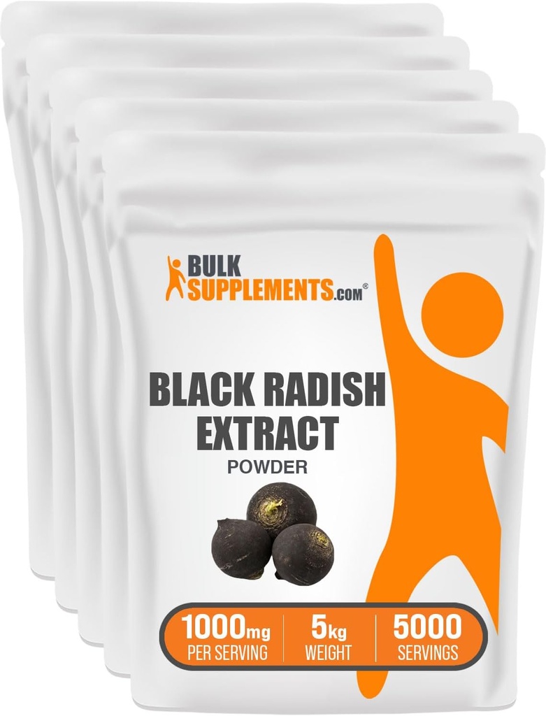 BulkSupplements.com Black Radish Extract Powder - Liver Support - Spanish Black Radish Extract - Liver Supplement - Kräuter-Ergänzungen für Leber und Verdauung (5 Kilogramm - 11 lbs)