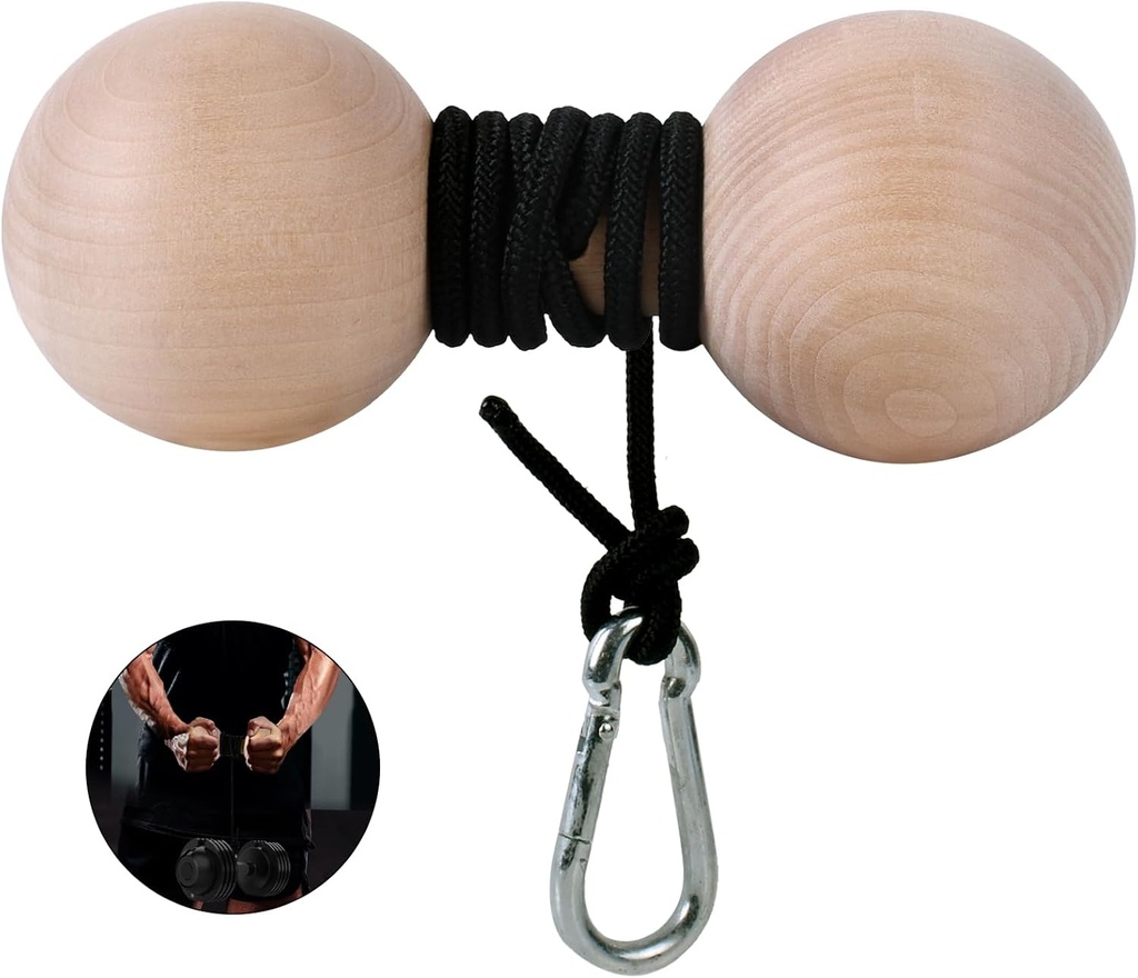 Wooden Wrist Roller and Forearm Strengthener,Grip Strength Trainer,Arm Blaster Exerciser,Strength Trainer für Finger und Handgelenk.