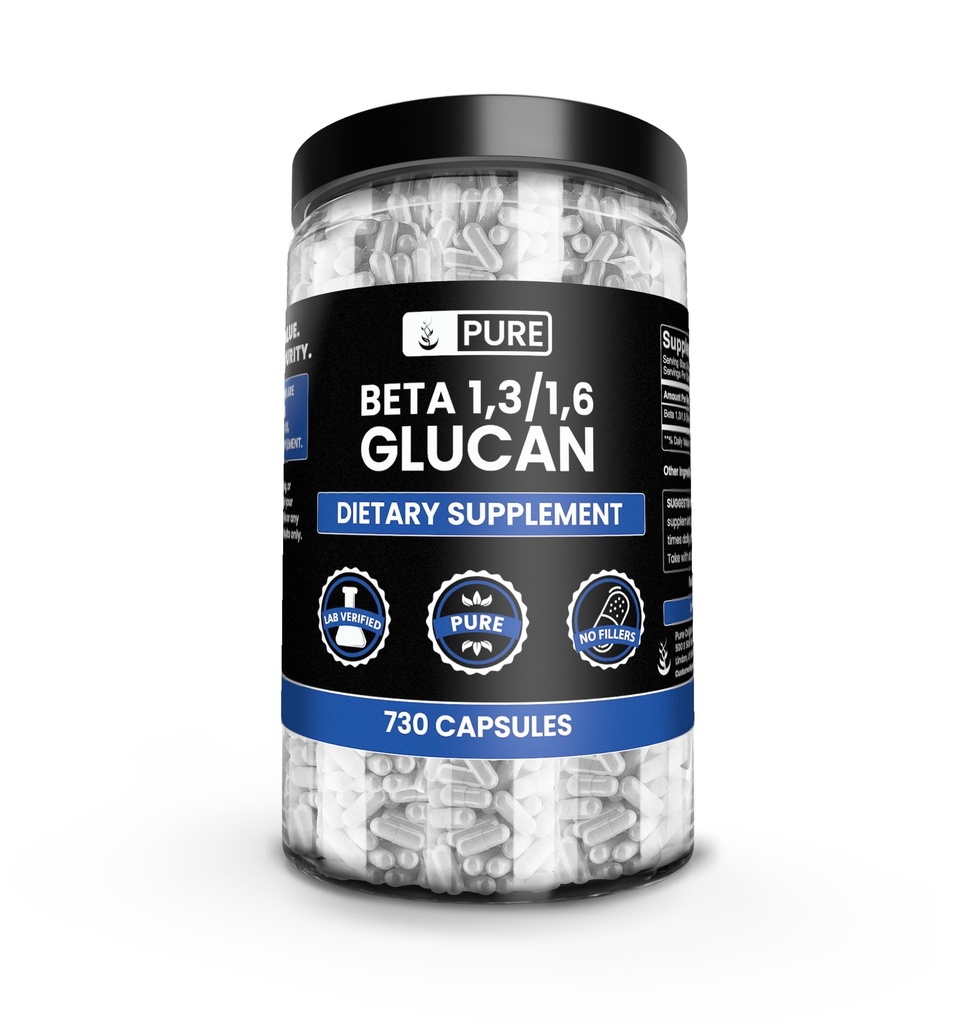 Ingrédients originaux purs Beta Glucan 1,3/1,6, (730 Nombre) Pas de magnésium ou de farine de riz, toujours pur