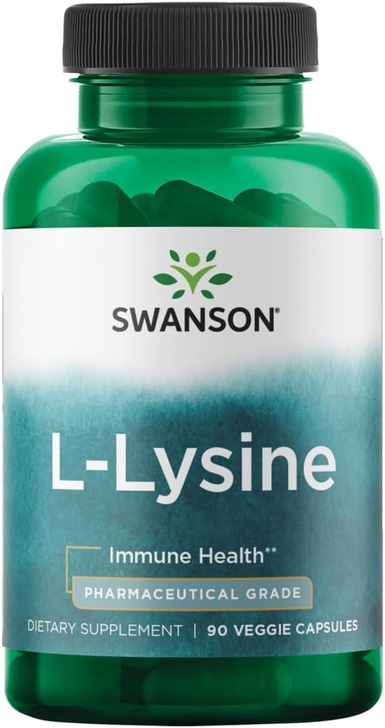 Swanson Amino Acid Ajipure L-Lysine Pharmaceutical Grade 500 Milligramme 90 Veg Kapseln