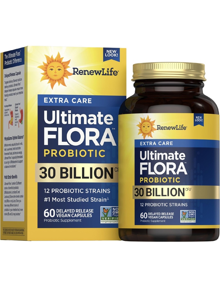 RenewLife Extra Care Ultimate FLORA Probiotic, 60 Kapseln
