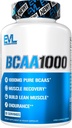 BCAAs Aminosäuren Ergänzung für Männer - EVL 2:1:1 5g Kapseln für Post Workout Erholung und Lean Muskel-Erbauer für Männer - BCAA1000 verzweigte Kette Aminosäuren Nahrungsergänzung - 30 Portionen