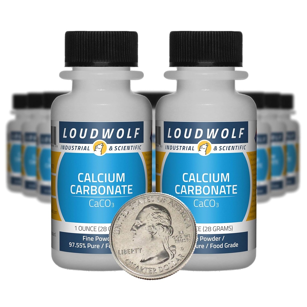 Calciumcarbonat / 1,3 Pfund / 20 Flaschen / 97,55% reines Lebensmittel-Grad/Fine-Pulver