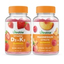 Lebensfähiges Vitamin D3 + Vitamin K2 + Magnesium 85mg, Gummis Bundle - Große Verkostung, Vitaminergänzung, Glutenfrei, GVOfrei, Kaugummi