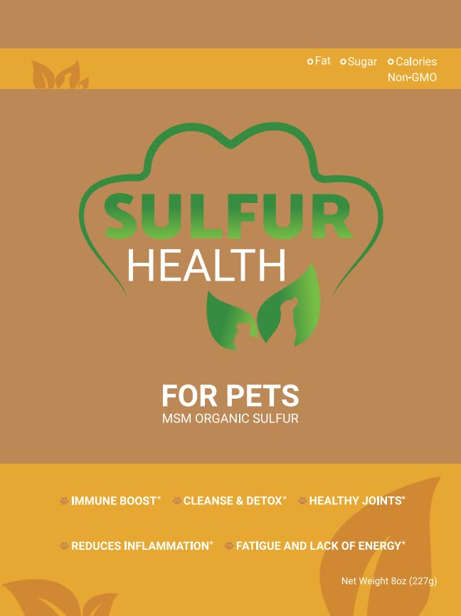 Bio Pet Sulfur - 99,9% reine MSM Ergänzung für Haustiere - Lab-geprüfte und zertifizierte Pet MSM