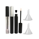 3 Stück 5ml Leere Eyeliner Tubes Nachfüllbare Wimpern Wachstum flüssige Flasche Kunststoff Eyeliner Vials Tube mit Brush Wimpern Wachstum Öl Mascara Tube für Kosmetik kommen mit 2 Mini Palstic Funnels