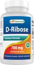 D-Ribose 700mg 180 Vcaps - Natural ATP Energy Production - Hergestellt in einer US-amerikanischen GMP-zertifizierten Fazilität und Dritten, die auf Reinheit getestet wurde. Garantiert!!