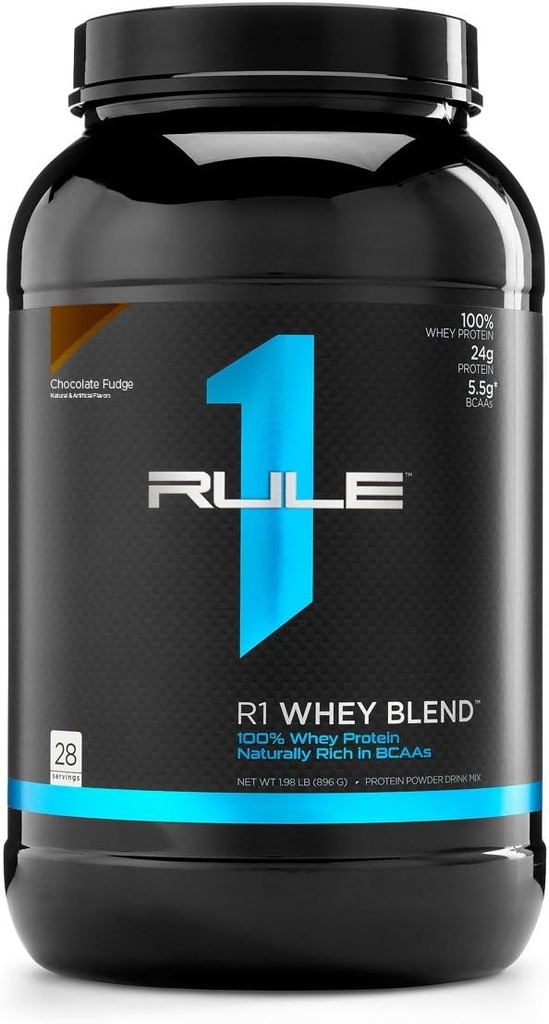 Règle 1 Protéines R1 Mélange de lactosérum, 28 portions, fudge chocolat