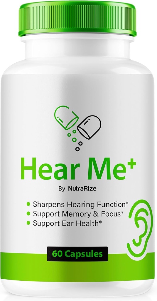 Hear Me + Capsules, Official HearMe + Pills, Hear Me Plus Ear Formula for A Healthy Hearing, Premium HearMe Plus for Ear Health, Natural Ear Cleaner Support, Hear Me+ Review (60 Capsules)
