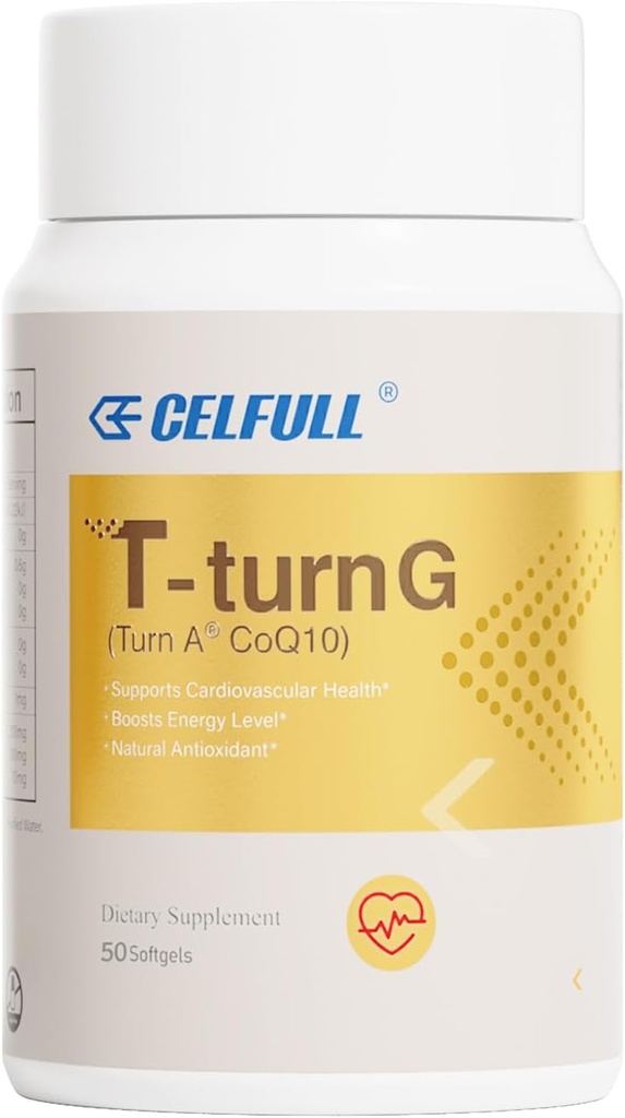 CELFULL CoQ10 200mg,Antioxydant pour la santé cardiovasculaire et la production d'énergie,Coenzyme Q10 contenant NAD,acide alpha lipoïque,etc,co q 10 Supplément et vitamines,50 Softgels