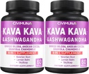 Kava Kapseln mit Kava, Ginkgo, Ashwagandha und mehr - 120 Kapseln für 4 Monate Versorgung (Pack von 2)