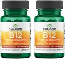 Swanson Vitamine B-12 méthylcobalamine Haute absorption 5000 mcg 60 onglets (2 paquets)