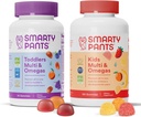 SmartyPants Kleinkind und Kinder Multivitamin Gummie Bundle: Omega 3 Fischöl (EPA/DHA), Vitamin D3, C, Vitamin B12, B6, A, K & Zink, Biotin, Glutenfrei, Drei Obst Aromen (30 Tage Versorgung)