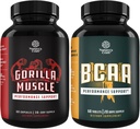 Bundle of Extra Strength Test Booster für Männer und Zweig Kette Aminosäuren Ergänzung - Natürliche Energie Ergänzung für Männer mit ralligen Ziegen Unkraut - Post Workout Muskel Erholung und Muskelwachstum Suppor